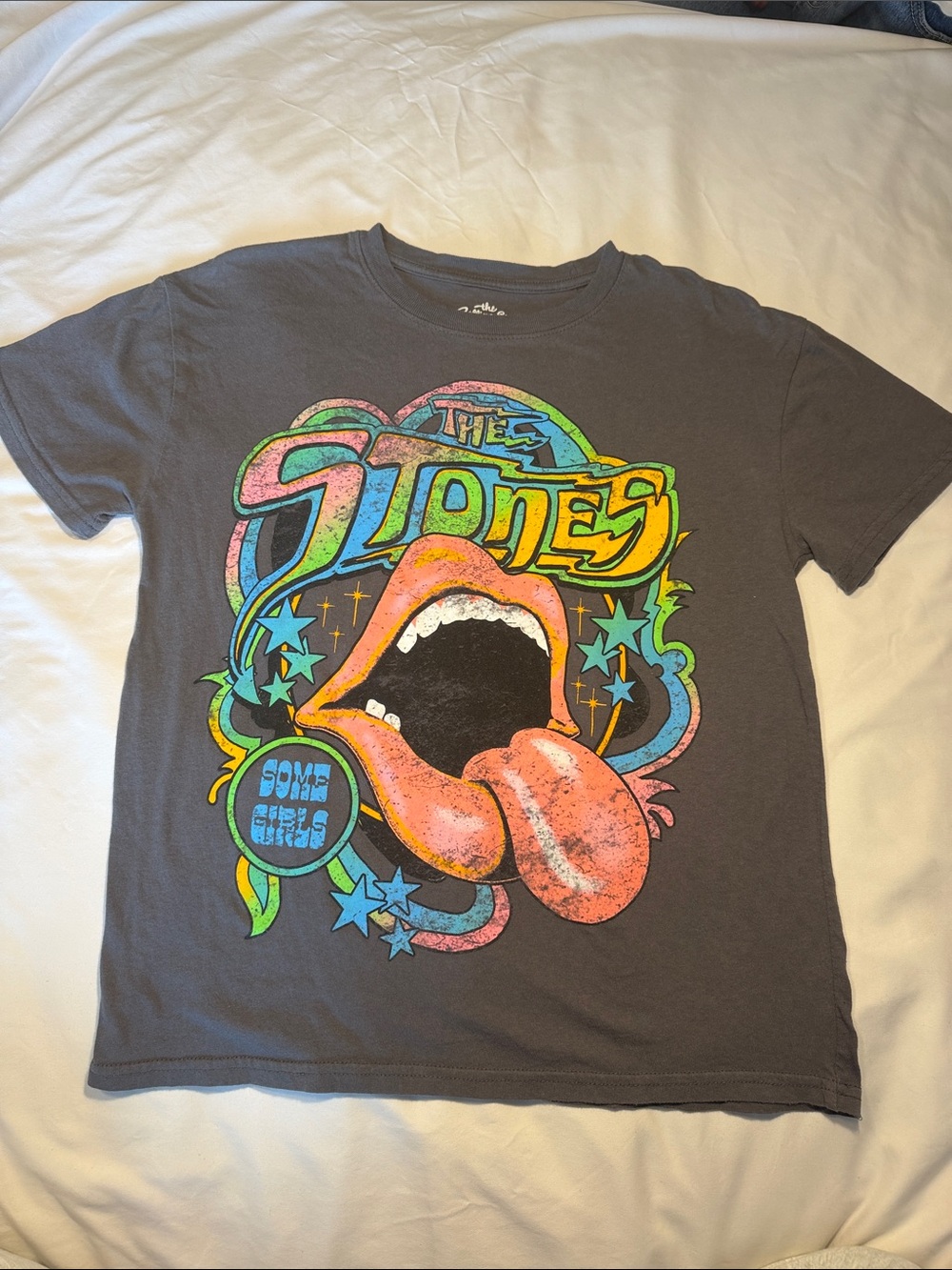 The Stones Kids Graphic Tee in Charcoal with Multicolor Print